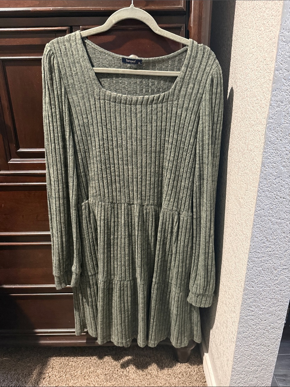 Olive sweater dress